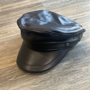 Black Leather Hat